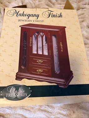 Mahogany Finish Jewelry Chest
